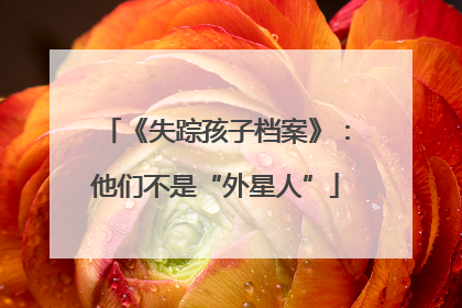 《失踪孩子档案》：他们不是“外星人”