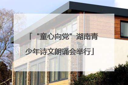 “童心向党”湖南青少年诗文朗诵会举行