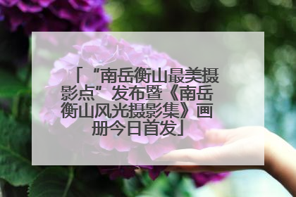 “南岳衡山最美摄影点”发布暨《南岳衡山风光摄影集》画册今日首发