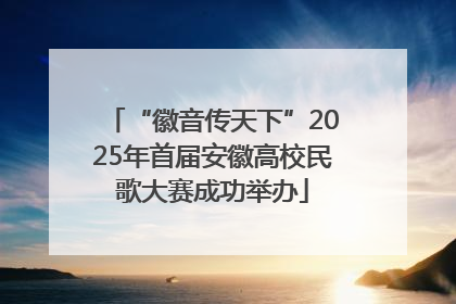 “徽音传天下”2025年首届安徽高校民歌大赛成功举办