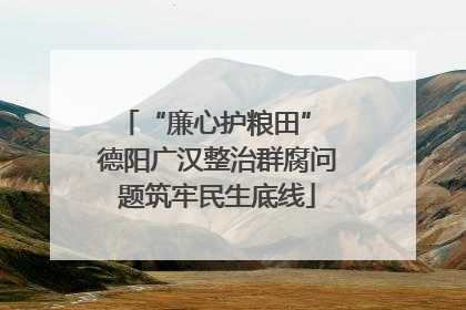 “廉心护粮田” 德阳广汉整治群腐问题筑牢民生底线
