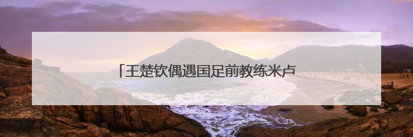 王楚钦偶遇国足前教练米卢，两人握手拥抱，梦幻联动