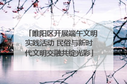 睢阳区开展端午文明实践活动 民俗与新时代文明交融共绽光彩