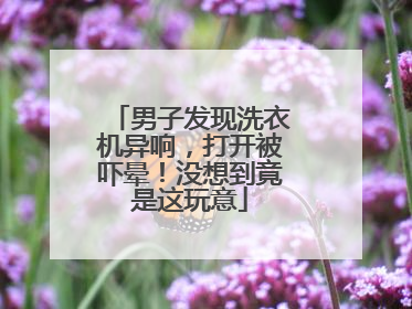 男子发现洗衣机异响，打开被吓晕！没想到竟是这玩意