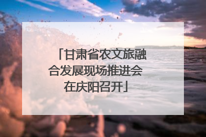 甘肃省农文旅融合发展现场推进会在庆阳召开