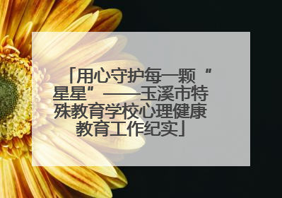 用心守护每一颗“星星”——玉溪市特殊教育学校心理健康教育工作纪实