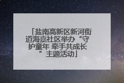 盐南高新区新河街道海嘉社区举办“守护童年 牵手共成长”主题活动