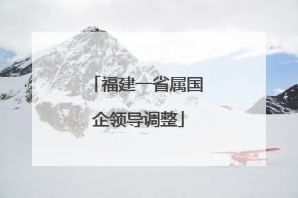 福建一省属国企领导调整