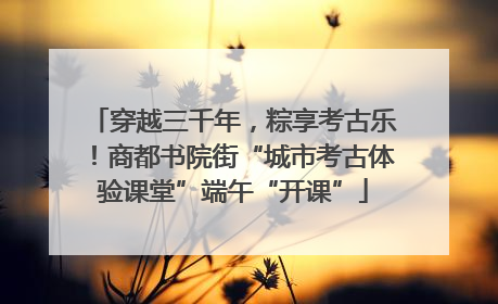穿越三千年，粽享考古乐！商都书院街“城市考古体验课堂”端午“开课”