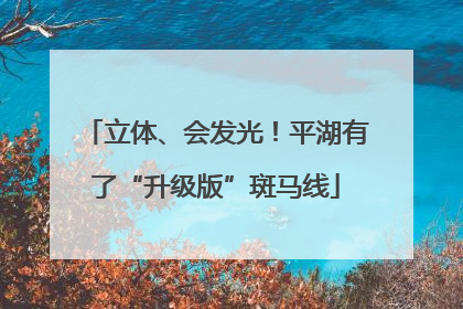立体、会发光！平湖有了“升级版”斑马线