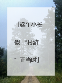 端午小长假 “村游”正当时