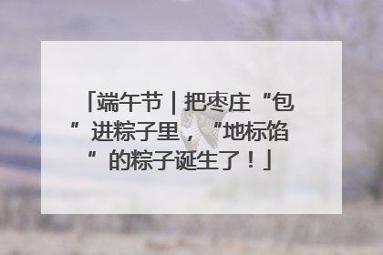 端午节｜把枣庄“包”进粽子里，“地标馅”的粽子诞生了！