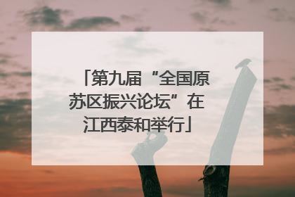 第九届“全国原苏区振兴论坛”在江西泰和举行