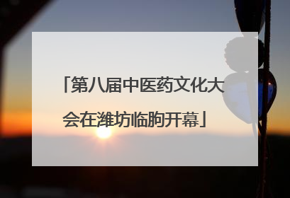 第八届中医药文化大会在潍坊临朐开幕