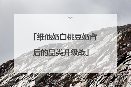 维他奶白桃豆奶背后的品类升级战