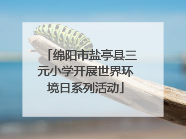 绵阳市盐亭县三元小学开展世界环境日系列活动