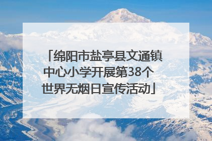 绵阳市盐亭县文通镇中心小学开展第38个世界无烟日宣传活动