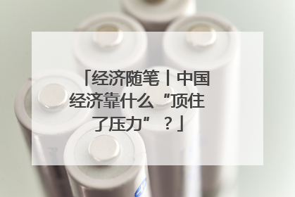 经济随笔丨中国经济靠什么“顶住了压力”？