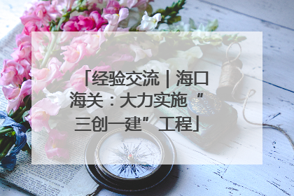 经验交流｜海口海关：大力实施“三创一建”工程