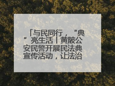 与民同行，“典”亮生活丨黄陂公安民警开展民法典宣传活动，让法治精神在群众心中落地生根