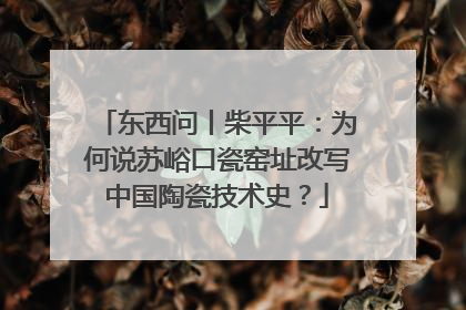 东西问丨柴平平：为何说苏峪口瓷窑址改写中国陶瓷技术史？