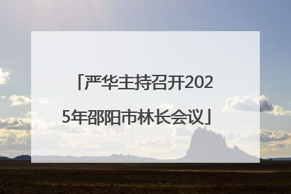 严华主持召开2025年邵阳市林长会议