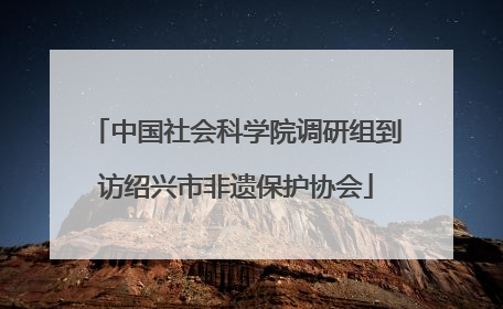 中国社会科学院调研组到访绍兴市非遗保护协会