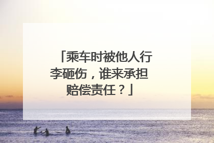 乘车时被他人行李砸伤，谁来承担赔偿责任？