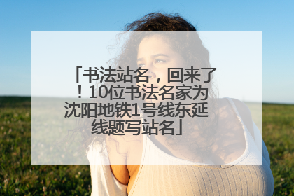 书法站名，回来了！10位书法名家为沈阳地铁1号线东延线题写站名