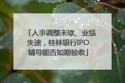 人事调整未歇、业绩失速，桂林银行IPO辅导能否如期验收