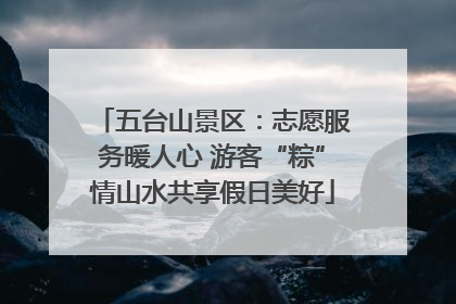五台山景区：志愿服务暖人心 游客“粽”情山水共享假日美好