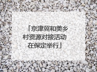 京津冀和美乡村资源对接活动在保定举行