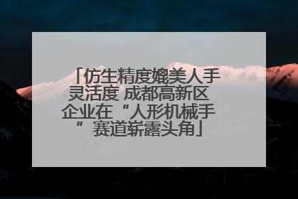 仿生精度媲美人手灵活度 成都高新区企业在“人形机械手”赛道崭露头角