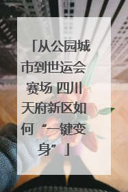 从公园城市到世运会赛场 四川天府新区如何“一键变身”
