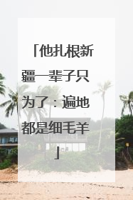 他扎根新疆一辈子只为了：遍地都是细毛羊