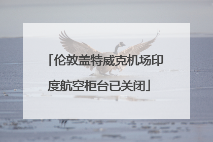 伦敦盖特威克机场印度航空柜台已关闭