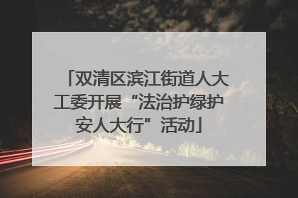 双清区滨江街道人大工委开展“法治护绿护安人大行”活动