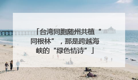 台湾同胞随州共植“同根林”，那是跨越海峡的“绿色情诗”