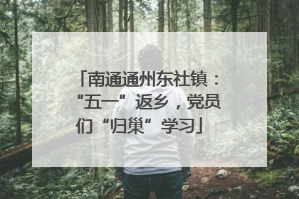 南通通州东社镇：“五一”返乡，党员们“归巢”学习