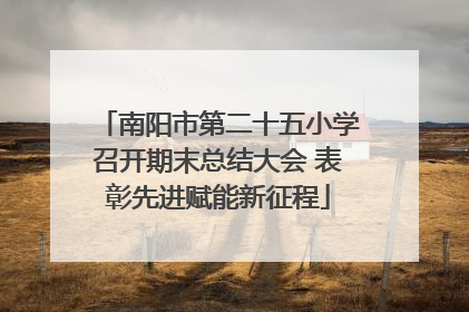 南阳市第二十五小学召开期末总结大会 表彰先进赋能新征程