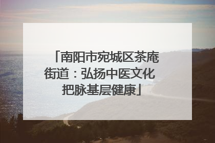 南阳市宛城区茶庵街道：弘扬中医文化 把脉基层健康