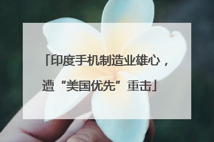 印度手机制造业雄心，遭“美国优先”重击