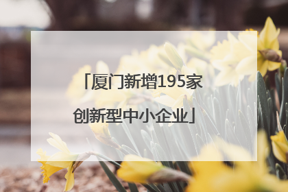 厦门新增195家创新型中小企业