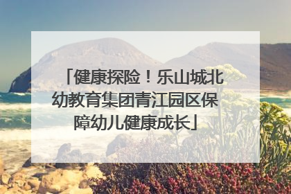 健康探险！乐山城北幼教育集团青江园区保障幼儿健康成长