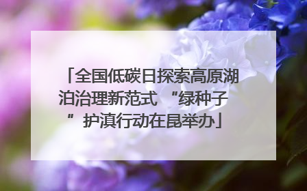全国低碳日探索高原湖泊治理新范式 “绿种子”护滇行动在昆举办