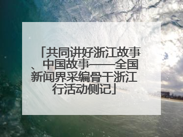 共同讲好浙江故事、中国故事——全国新闻界采编骨干浙江行活动侧记