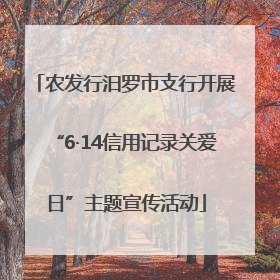 农发行汨罗市支行开展“6·14信用记录关爱日”主题宣传活动