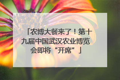 农博大餐来了！第十九届中国武汉农业博览会即将“开席”