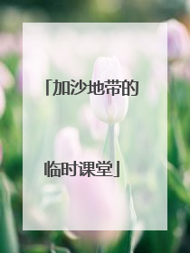 加沙地带的临时课堂