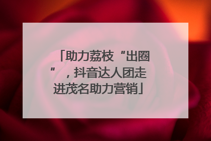 助力荔枝“出圈”，抖音达人团走进茂名助力营销